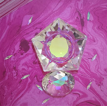 Load image into Gallery viewer, PENTAGON shaped AB Iridescent Crystal Dappen dish
