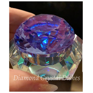 Pentagon shaped purple Crystal Dappen Dish