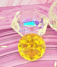 Load image into Gallery viewer, Pentagon shaped Sunny yellow Crystal Dish
